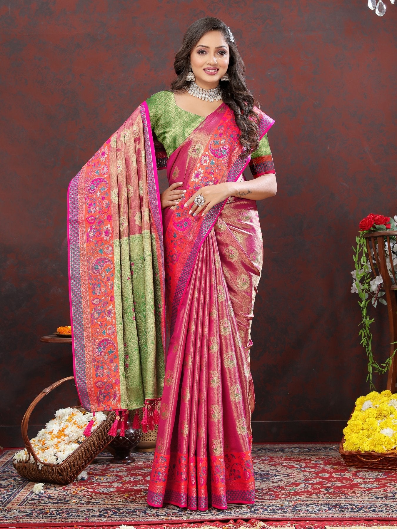 Classy Magenta Soft Banarasi Silk Saree With Susurrous Blouse Piece