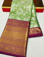 Enthralling glam Green Kanjivaram Silk With Admirable Blouse Piece