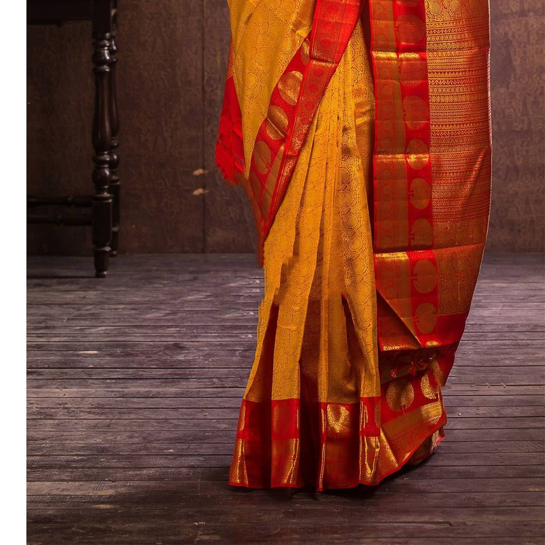 Charming Yellow Soft Silk Saree With Ideal Blouse Piece