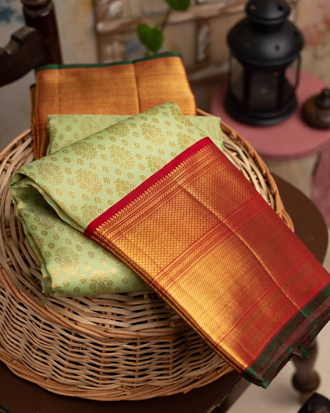 Angelic Pista Soft Silk Saree With Divine Blouse Piece