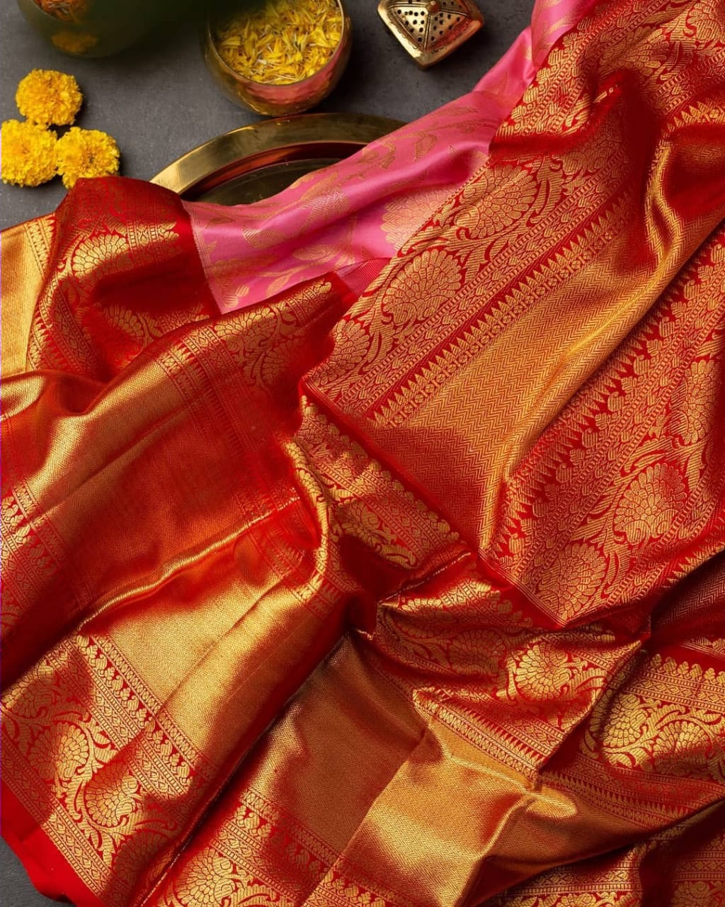 Precious Pink Soft Silk Saree With Super extravagant Blouse Piece