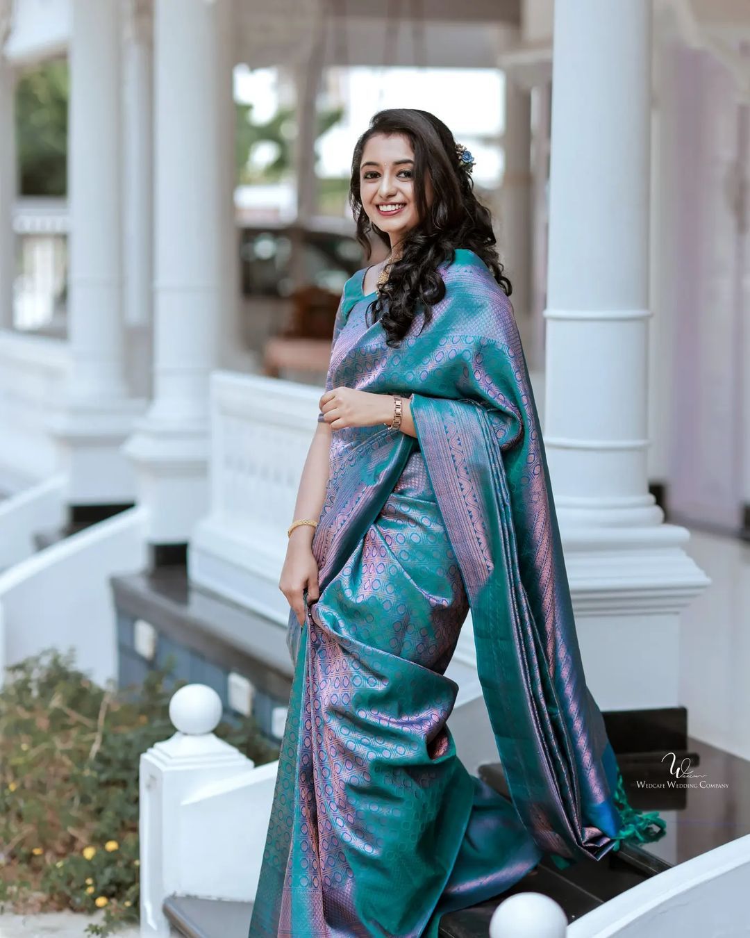 Enthralling Firozi Soft Silk Saree With Unequalled Blouse Piece