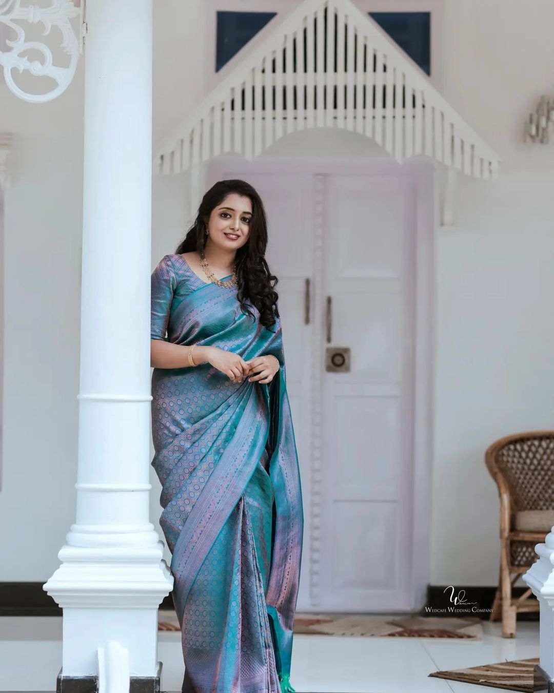 Enthralling Firozi Soft Silk Saree With Unequalled Blouse Piece