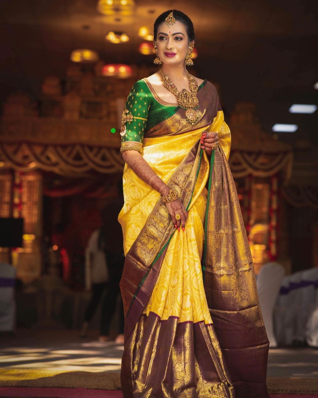 Charismatic Yellow Soft Silk Saree With Staring Blouse Piece