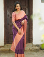 Amazing Purple Soft Silk Saree With Moiety Blouse Piece