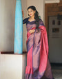 Trendy Tomato Soft Silk Saree With Mellifluous Blouse Piece