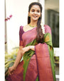 Forbearance Green Soft Silk Saree With Transcendent Blouse Piece