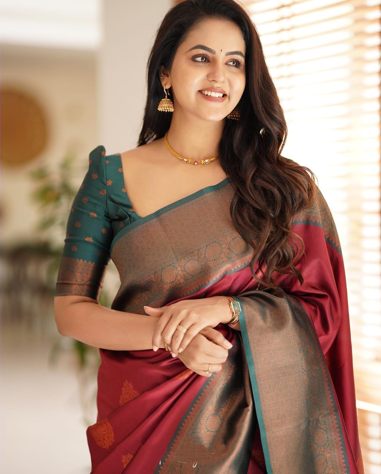 Mellifluous Maroon Soft Silk Saree With Splendorous Blouse Piece