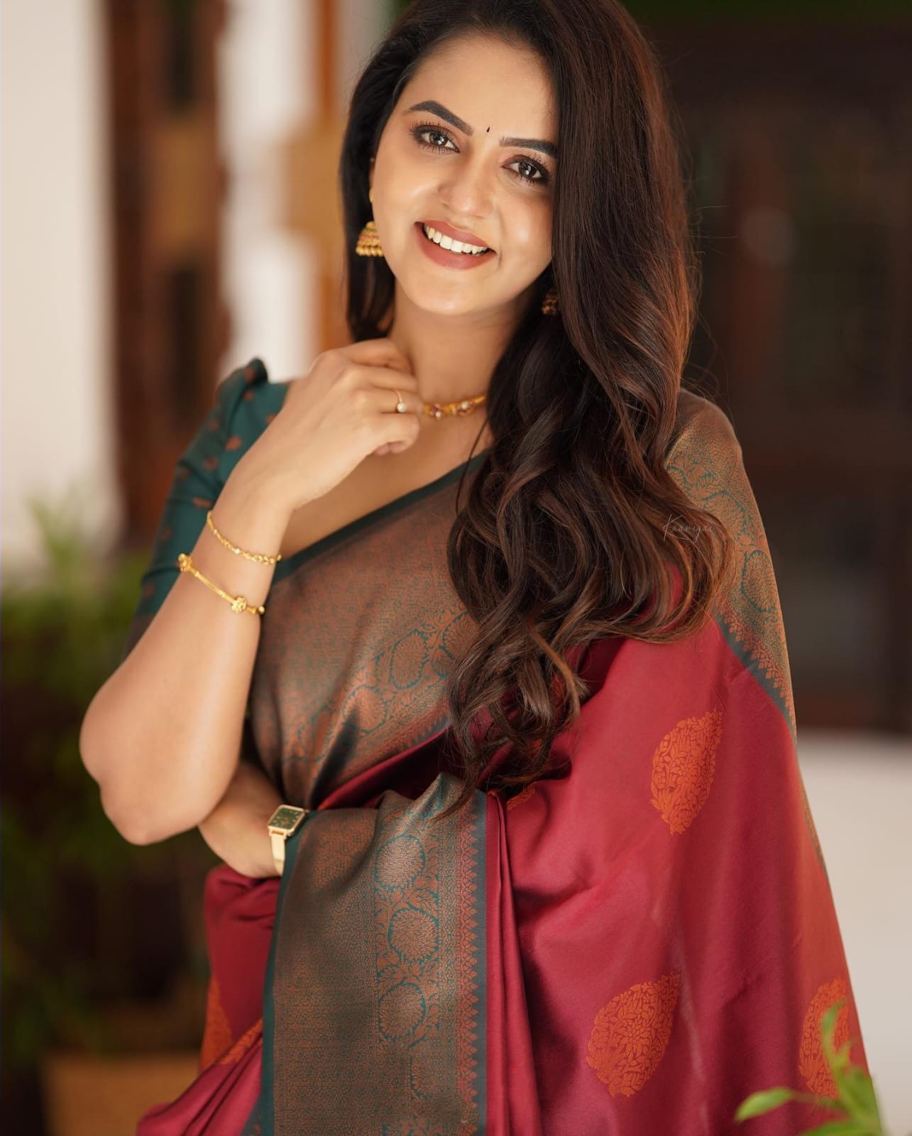 Mellifluous Maroon Soft Silk Saree With Splendorous Blouse Piece