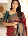 Mellifluous Maroon Soft Silk Saree With Splendorous Blouse Piece