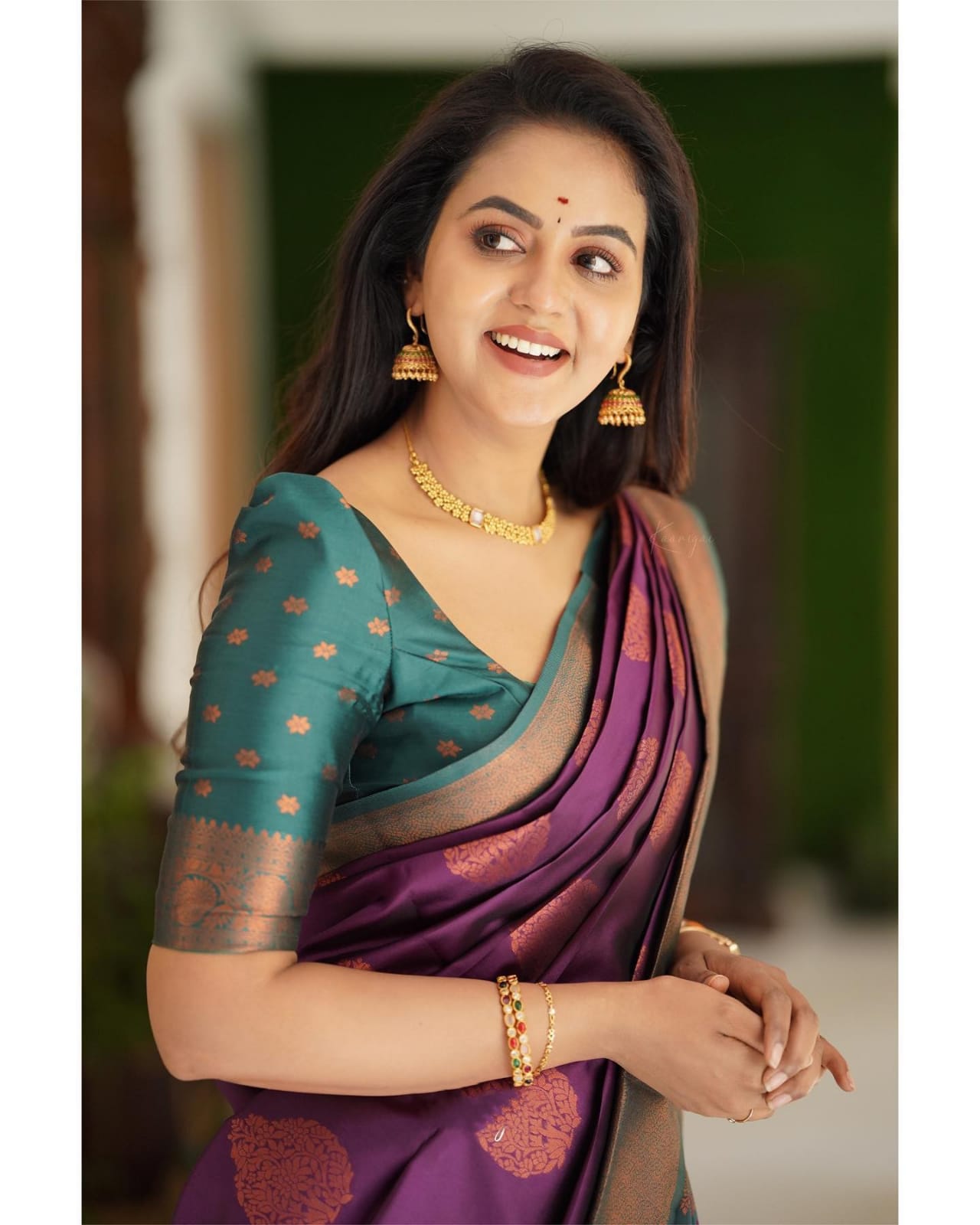 Serendipity Purple Soft Silk Saree With Magnificat Blouse Piece