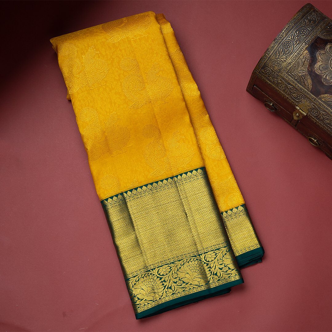 Flaunt Yellow Soft Silk Saree With Lovely Two Blouse Piece