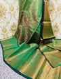 Susurrous Green Soft Silk Saree With Exceptional Blouse Piece