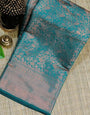 Seraglio Rama Soft Silk Saree With Radiant Blouse Piece