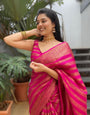 Groovy Pink Soft Silk Saree With Quintessential Blouse Piece