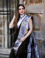 Dissemble Black Soft Silk Saree With Serendipity Blouse Piece