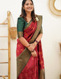 Surpassing Maroon Soft Silk Saree With Amiable Blouse Piece