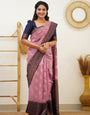 Charming Pink Soft Silk Saree With Incredible Blouse Piece